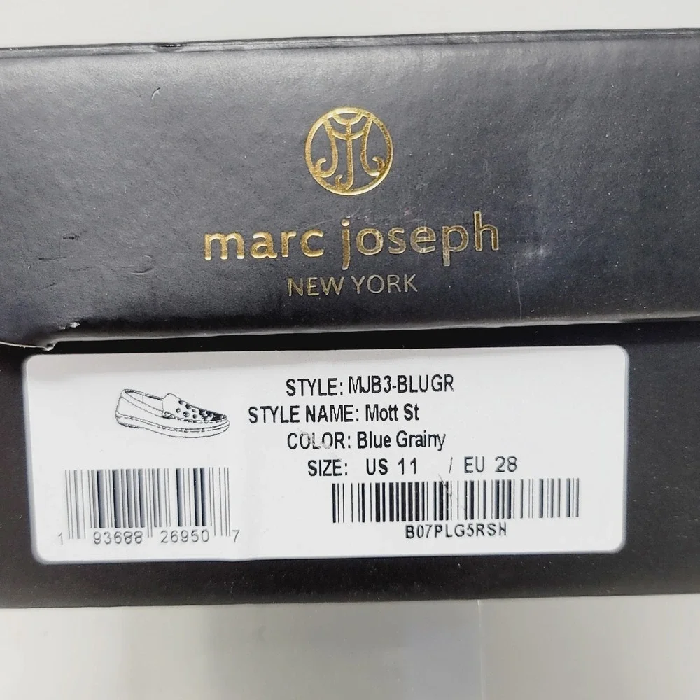Marc Joseph NY boys Slip-On Shoes sz 11 Blue Nubuck